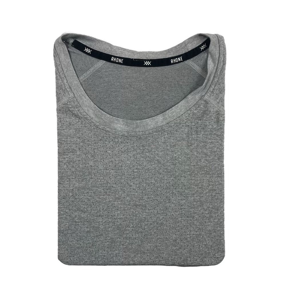 Rhone Gray Breathable Performance Mens Short Sleeve Training T Shirt Size XL
